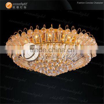 Crystal Golden Ceiling Lighting Big Round Golden Chandelier Crystal Ball Assemble Ceiling for Meeting Room/hotel Hall OW602 photo-3