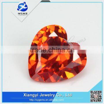 Wholesale items polished heart cut loose cubic zirconia stones for jewelry making