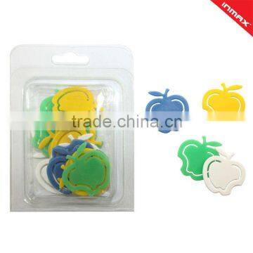 Apple shape clips, decorative plastic clip