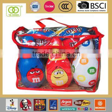 Wholesale Mini Bowling balls with M&M pattern for baby and kid toy