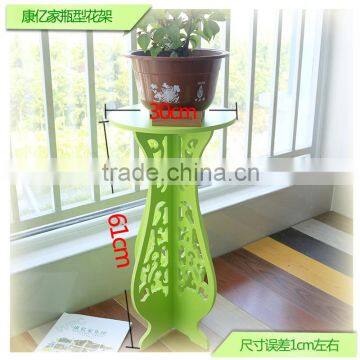 Wood plastic composite Carving Bottle Shape Flower Shelf