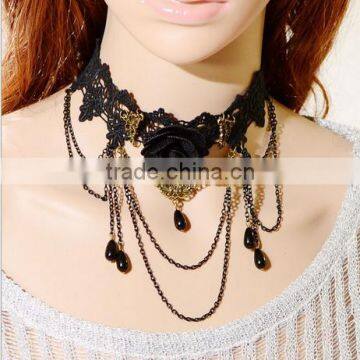 Statement flower necklace women accessories fashion jewelry