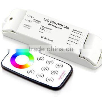 Bincolor T3+R4 Full Color RGB Touch Circle Remote Led Rgb Controller With rf Touch Remote photo-2