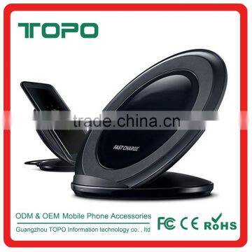 For iphone for samsung powermat qi wireless charger stand fast charging pad Standing wireless charger