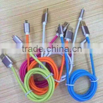 Pure Color Weaved USB Cable 104 Copper Lines Micro USB Cable Fast Charge Micro USB Data Cable photo-3