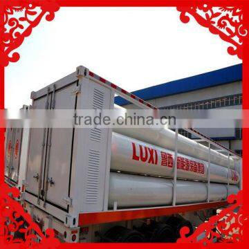 Movable Gas cylinder long tube bundle container semi-trailers for gas filling station