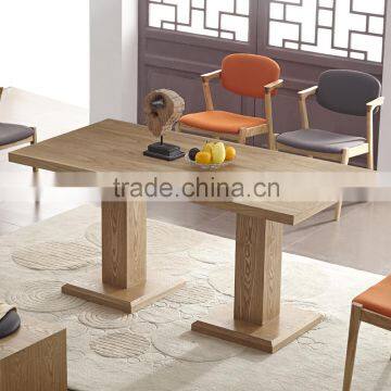 Cheap modern wood dining table and chair set for restaurant
