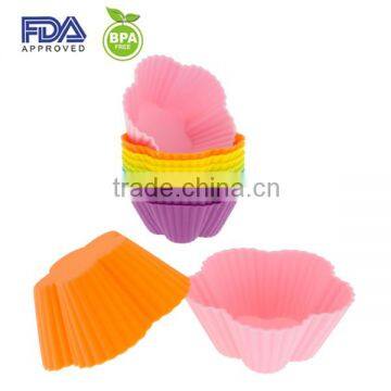 Food Grade Cup Shaped Silicone Cup Cake Mould for Cookie Cup photo-3