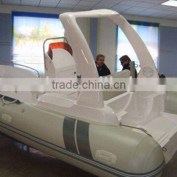 rigid rib fiberglass inflatable motor boat