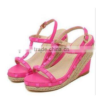 Pretty Steps new design high quality women wedged sandals