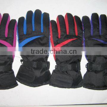winter Mens ski gloves with full pu palm