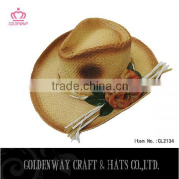 women's straw crochet cowboy hat