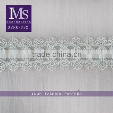 Nice design embroidery handmade beaded trim for wedding dress wholesale