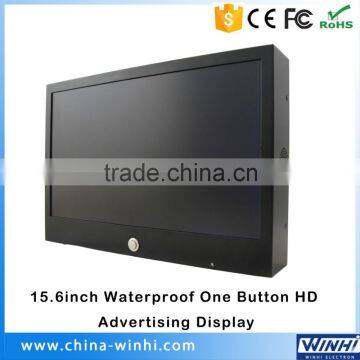 15.6" Rechargeable Lithium Battery lcd display outdoor advertising equipment digital signage