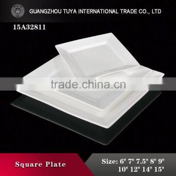 Promotion sales high quality porcelain ceramic square plate for hotel restaurant