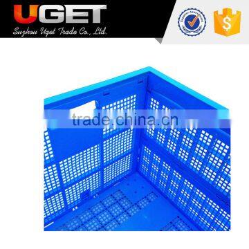 Acid and Alkali Resistance Plastic Foldable Mesh Crate for Supermarket