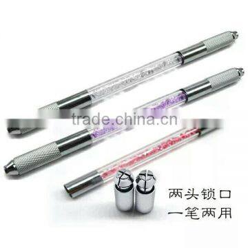 White Pink Purple Crystal Diamond Manual Microblading Pen,3D Eyebrow Embroidery Hand Tools