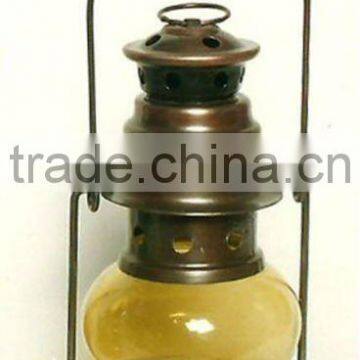 Wedding Decor of Iron Glass Lantern with copper finish