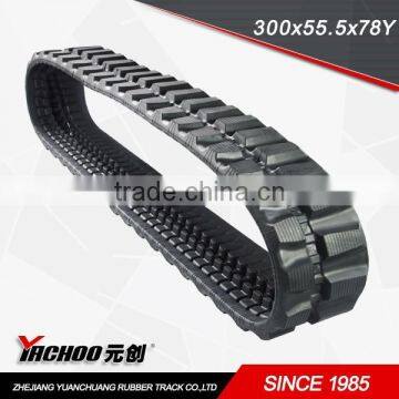 rubber track rubber crawler rubber belt(300X55.5YXLINKS)