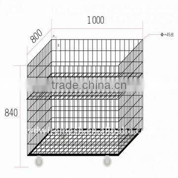 galvanized collapsible wire mesh container