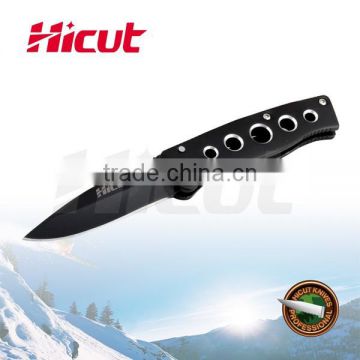 Black Coating Blade Liner Lock Folding Knife, Camping Knife With Clip