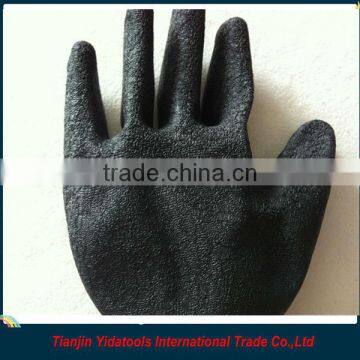 Nylon Lined Black Latex Palm Gloves photo-2