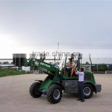 EVERUN new design telescopic arm mini wheel loader ER1500