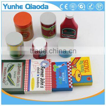 Fun Durable Wooden Food Set for Years of Play Wooden a Basket of Seasoning Bundle Wood Version photo-6