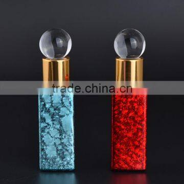 6ml Empty UV Crackle Colored Rectangular Shape Perfume Glass Bottles With Glass Stick Stopper for Essential Oil photo-4