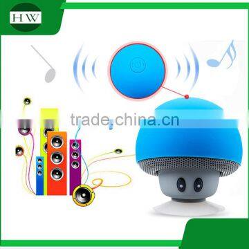 mushroom silicone music amplifier mobile phone sucker stand holder sound box mini portable waterproof wireless bluetooth speaker