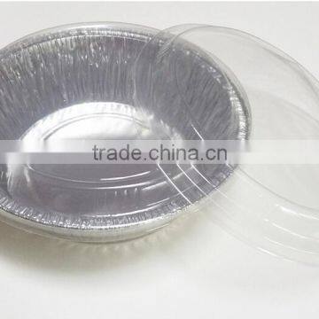 Custom Bops material transparent blister round plastic cover for foil bowl