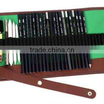 Factory Wholesale Drawing Sketching 36 Pieces Canvas Roll Up Pencil Case photo-2