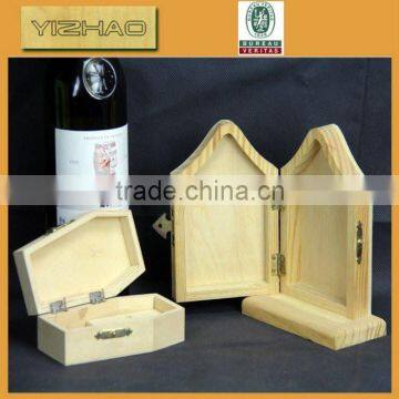 Custom wooden 2 tiers wine rack,,wood box wine