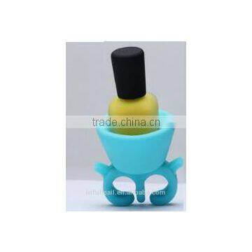 2016 Newest Silicone Gripper Finger Wearable Ring Nail Polish Holder photo-3