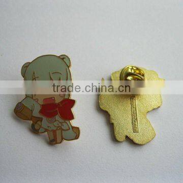 Soft enamel portrait badge