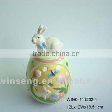 Ceramic easter egg shape ceramic aroma burner