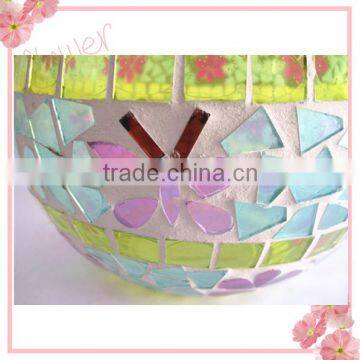 Drum Shape Flower Butterfly Decor Hand Blown Mosaic Glass Colored Cheap Classic Flower Vases photo-5