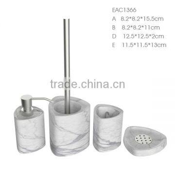 Bathroom Design Marble Effect Bath Soap Dispenser / Wholesale Bathroom Accessories Set photo-3