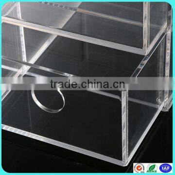 Customize Your Size and Logo Transparent Wholesale 3 Drawers Acrylic Jewelry Universal Box photo-2