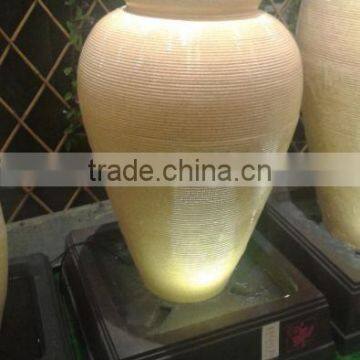 yellow vase pot sandstone water fountain luxury hotel supplies