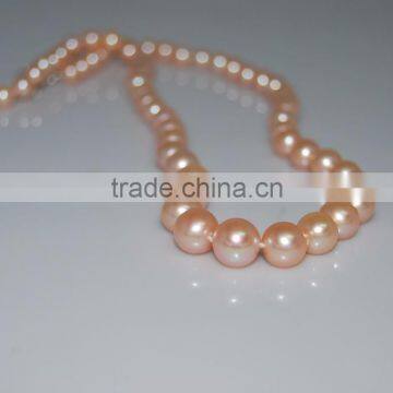 Pretty 3-4mm Pink Freshwater Pearl Necklace 925 Sterling Silver Clasp photo-6