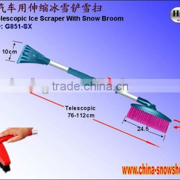 G851-SX 2-in-1 telescopic Ice Scraper with Snow Brush