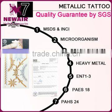 Waterproof Body Safe Metal Jewel Temporary Tattoo Sticker photo-5
