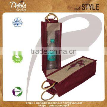One Bottle Mini Wine Bags,jute Bags Wine Bottle Bags,fabric Wine Bottle Bags photo-2