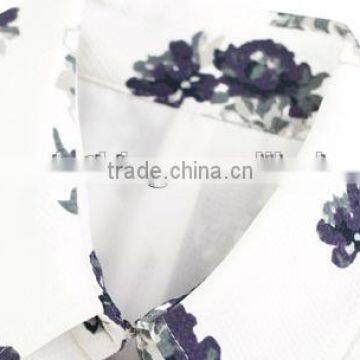 2015 New Style Fashion Flora Printed Stand Collar Long Sleeve Formal Mature Ladies Office Wear Dresses Dress photo-6