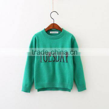Knitted Cotton Girls Sweater Girl Designer Long Jumper photo-3
