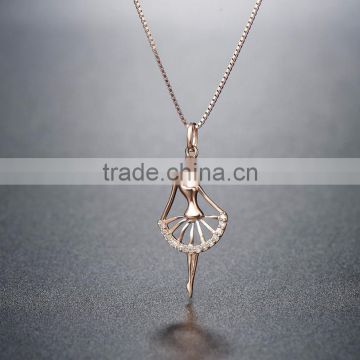 Personalized Diamond Rose Gold Necklace