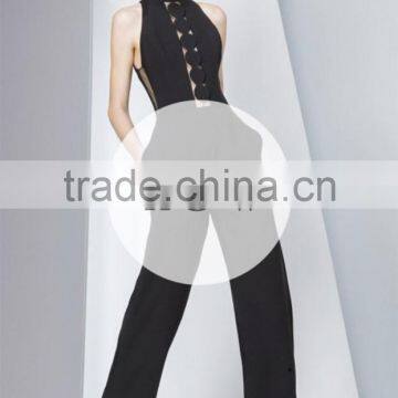 MaxNegio Brand Wholesale Fashion Chiffon 2016 Latest Design Jewel Neck Party Jumpsuit for Ladies photo-2