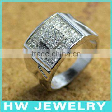 copper or brass micro pave CZ ring made in Chinese jewelry factory