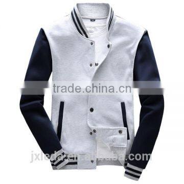 Fashion unique fleece baseball jacket/coat for men